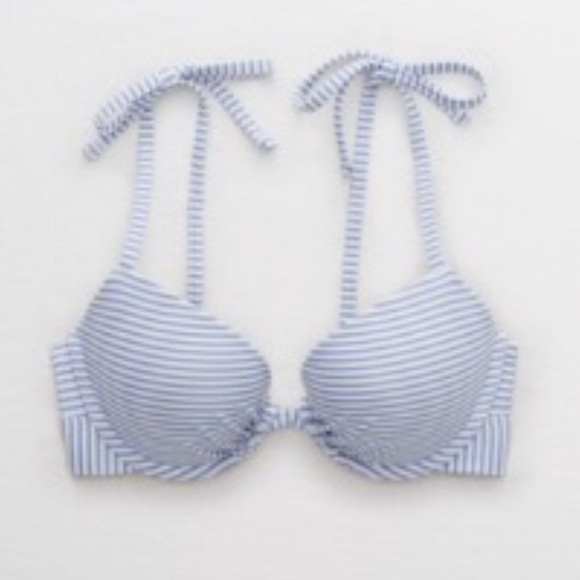 Aerie swimsuit - striped top and blue bottom - Picture 6 of 6